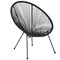 Flash Furniture 35.25" Black Oval Outdoor Furniture Patio Bungee Lounge Chair